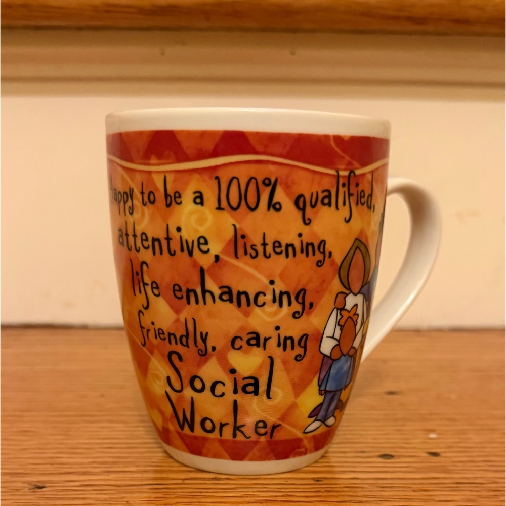 History & Heraldry First Rate Social Worker Porcelain Coffee Mug inspirational